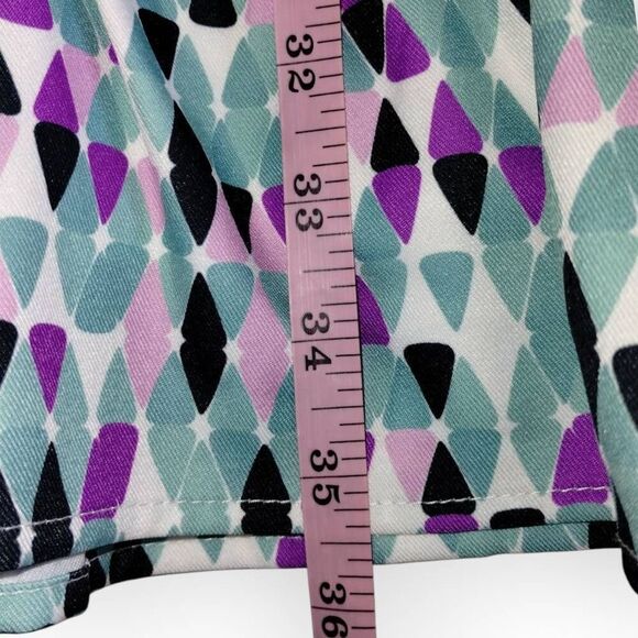 Joy Joy Womens Sundress Sz Medium Fit Flare Blue Purple Knit Stappy Coastal 56B7 - Picture 11 of 13